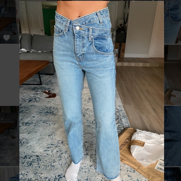 Source Unknown- Criss Cross Boyfriend Jeans - Picture 3 of 11